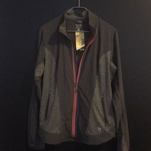 Grey and Pink Mountain Hard Wear Hybrid Jacket XL